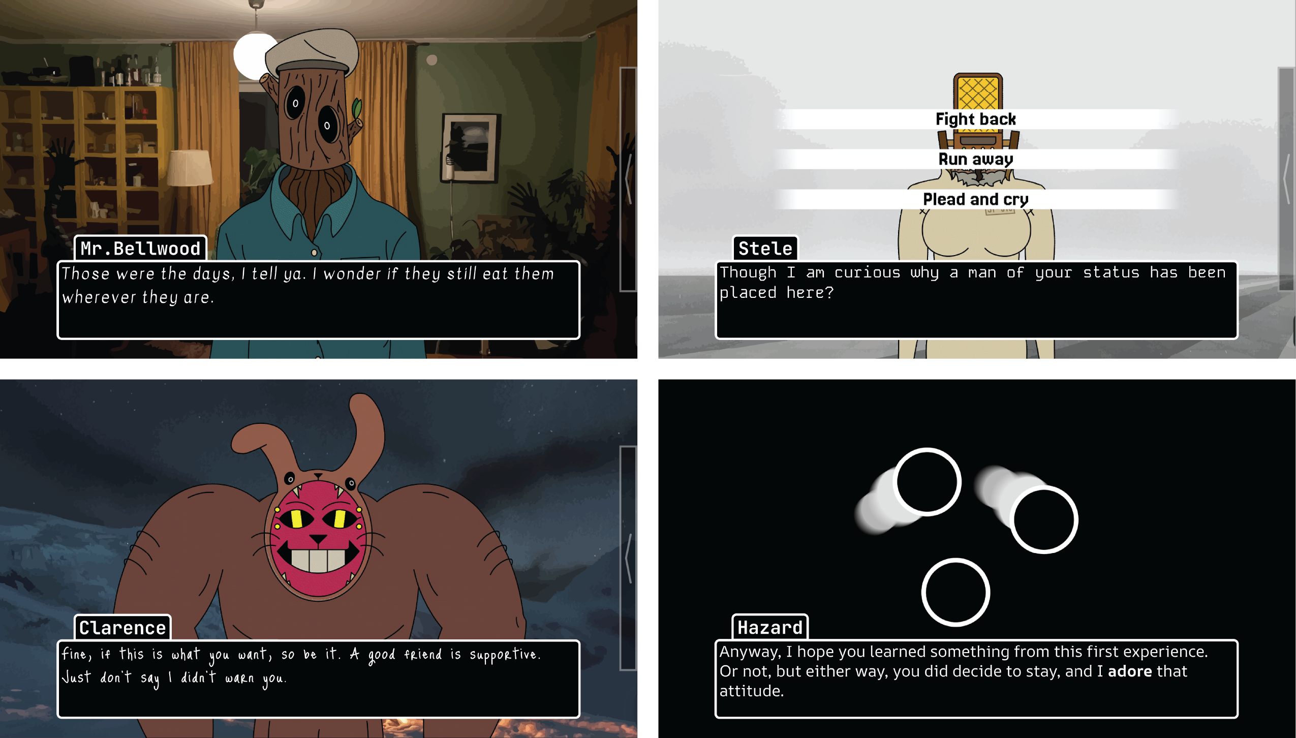 dialogue within the game